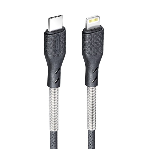 Kabel USB C do Lightning 8-pin PD27W Carbon 1m Forcell F-Energy CB-01C czarny