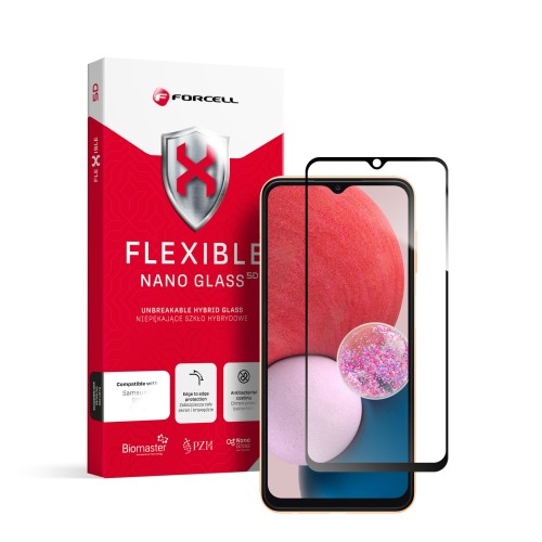 Szkło na telefon Samsung Galaxy A13 4G/5G /A04s Hybrydowe Forcell Flexible 5D Full Glue czarne