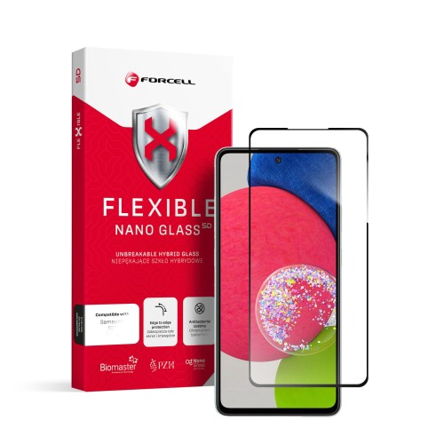 Szkło na telefon Samsung Galaxy A52/52s 5G Hybrydowe Forcell Flexible 5D Full Glue czarne
