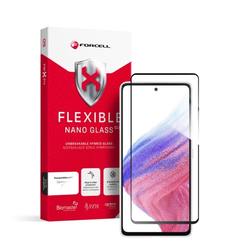 Szkło na telefon Samsung Galaxy A53 5G Hybrydowe Forcell Flexible 5D Full Glue czarne