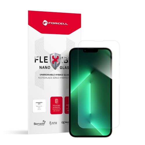 Szkło na telefon iPhone 13/13 PRO/14 Hybrydowe Forcell Flexible Nano Glass