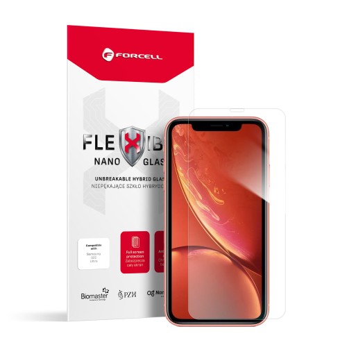 Szkło na telefon iPhone XR/11 Hybrydowe Forcell Flexible Nano Glass