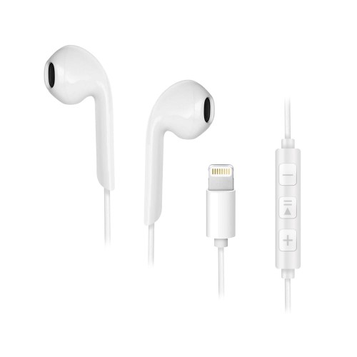 Forcell earphones stereo for Apple iPhone Lightning 8-pin HR-ME25 white 