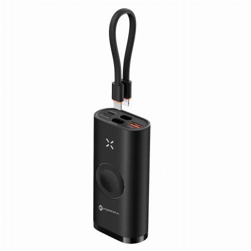 FORCELL F-ENERGY F10k1 powerbank compatible with Apple Watch PD QC3.0 5A 22,5W 10 000 mAh black