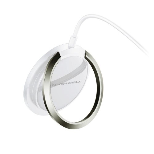 FORCELL F-ENERGY PowerPod wireless charger compatible with MagSafe with ring/kick stand 2A 15W white