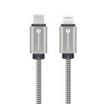Kabel USB C do Lightning 8-pin QC3.0 PD 27W Metal 1m Forcell F-Energy C238 srebrny