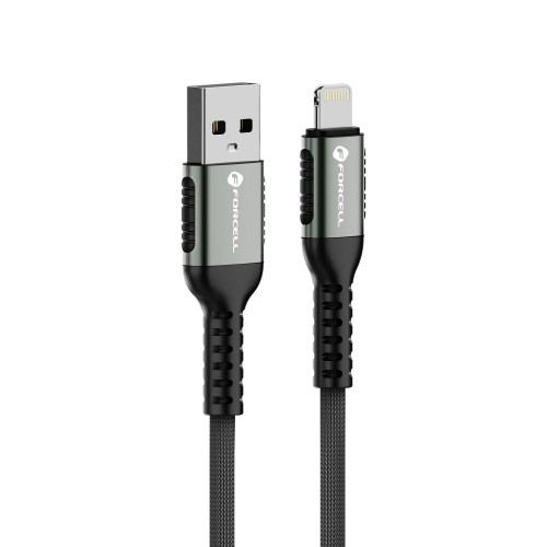 Kabel USB A do Lightning 2,4A 12W Cafule 1,2m C257 czarny Forcell F-Energy