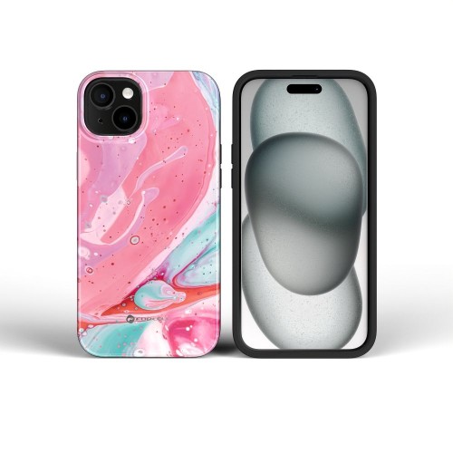 Etui na iPhone 15 PRO MAX F-Protect Mirage, Military Drop-Test kompatybilny z MagSafe pink marble
