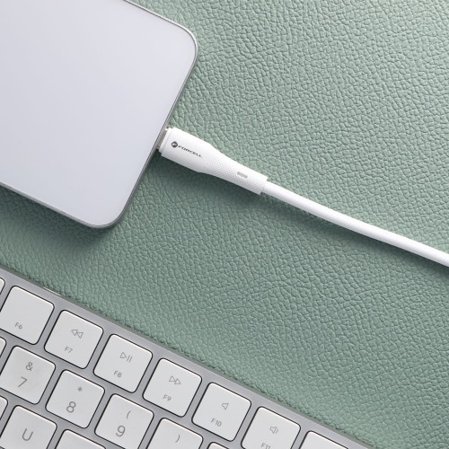 Kabel usb-c - usb-c silicone biały Forcell