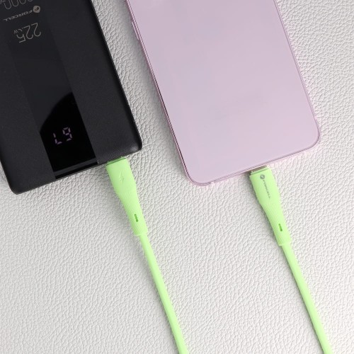 kabel usb-c - usb-c silicone zielony forcell