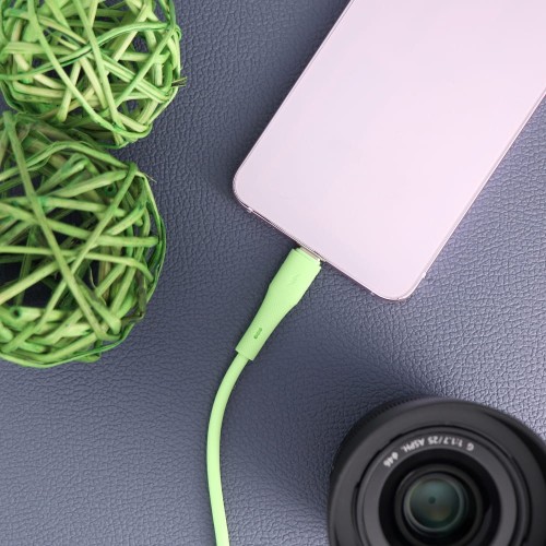 kabel usb-c - usb-c silicone zielony forcell