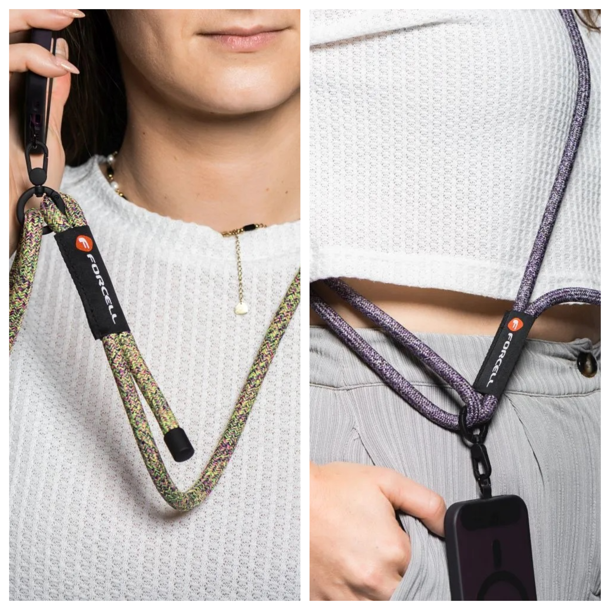 Smycz do telefonu crossbody z regulacją długości Forcell F-Design S10X165 (max 82,5cm w pętli)